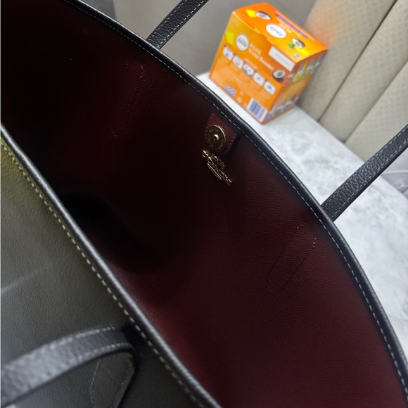 Coach Black Leather Tote - Picture 2 of 3